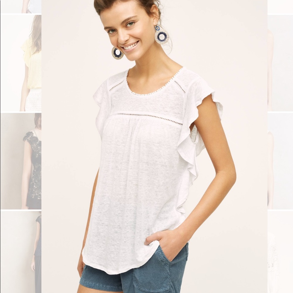ANTHROPOLOGIE: White Tee